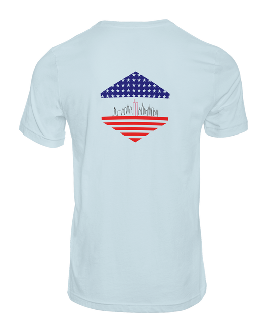 Men's 9/11 Shirt-Light Heather Blue