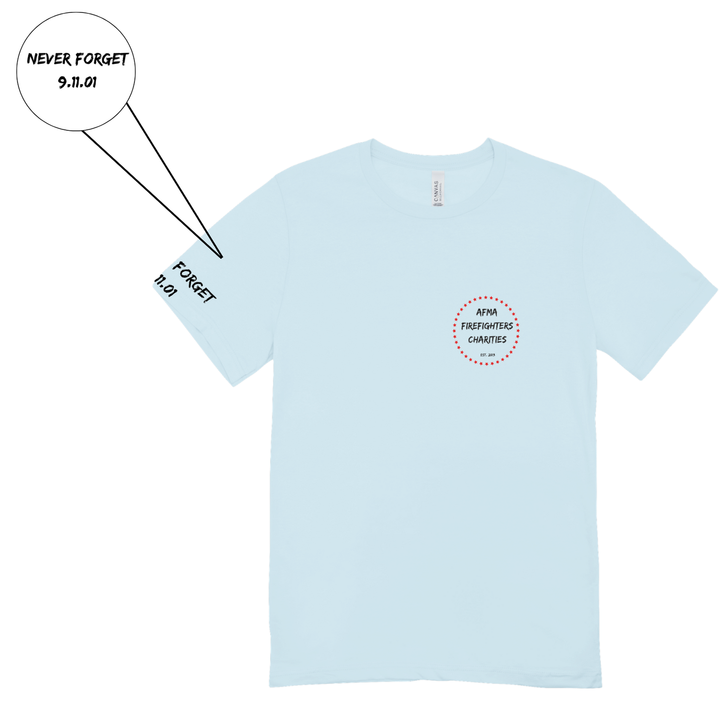 Men's 9/11 Shirt-Light Heather Blue